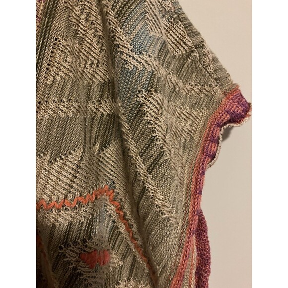 Polo Ralph Lauren Southwest Silk Linen Knit Wrap Poncho Wrap Sweater Small $598 - Picture 5 of 8